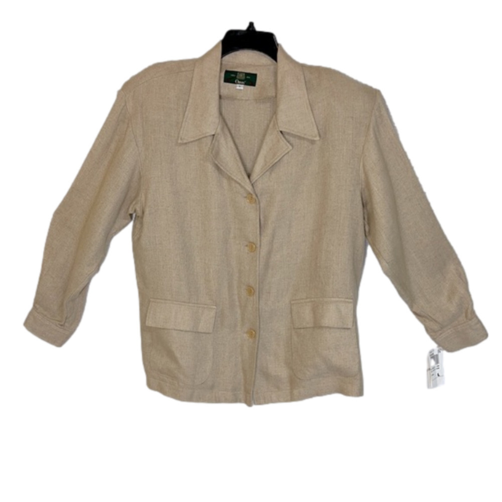 Orvis Vintage 80’s Button Up Linen Blazer Jacket - Size Large, New With Tag